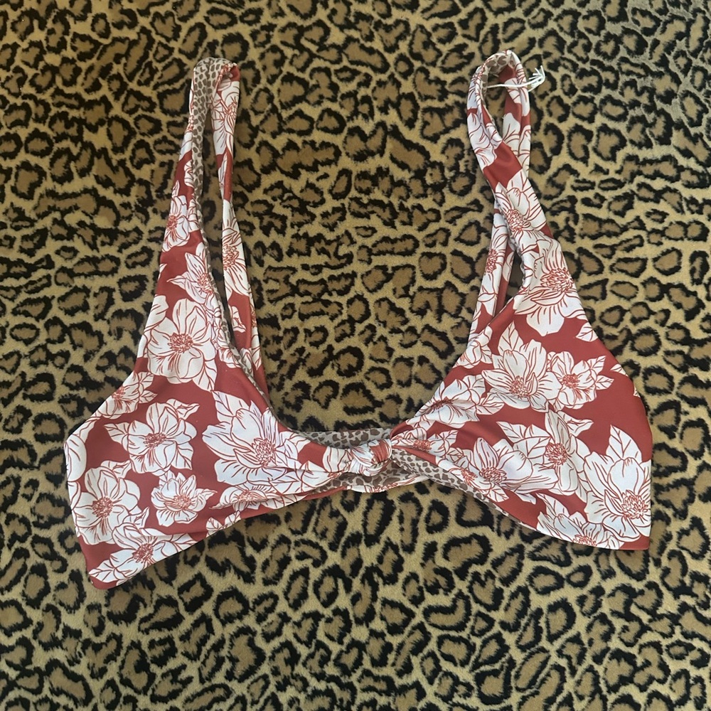 Rust Magnolia Bikini Top Acacia